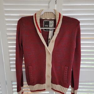 Renu Bruzer Women's Cardigan Sweater Shawl Collar Preppy Classic